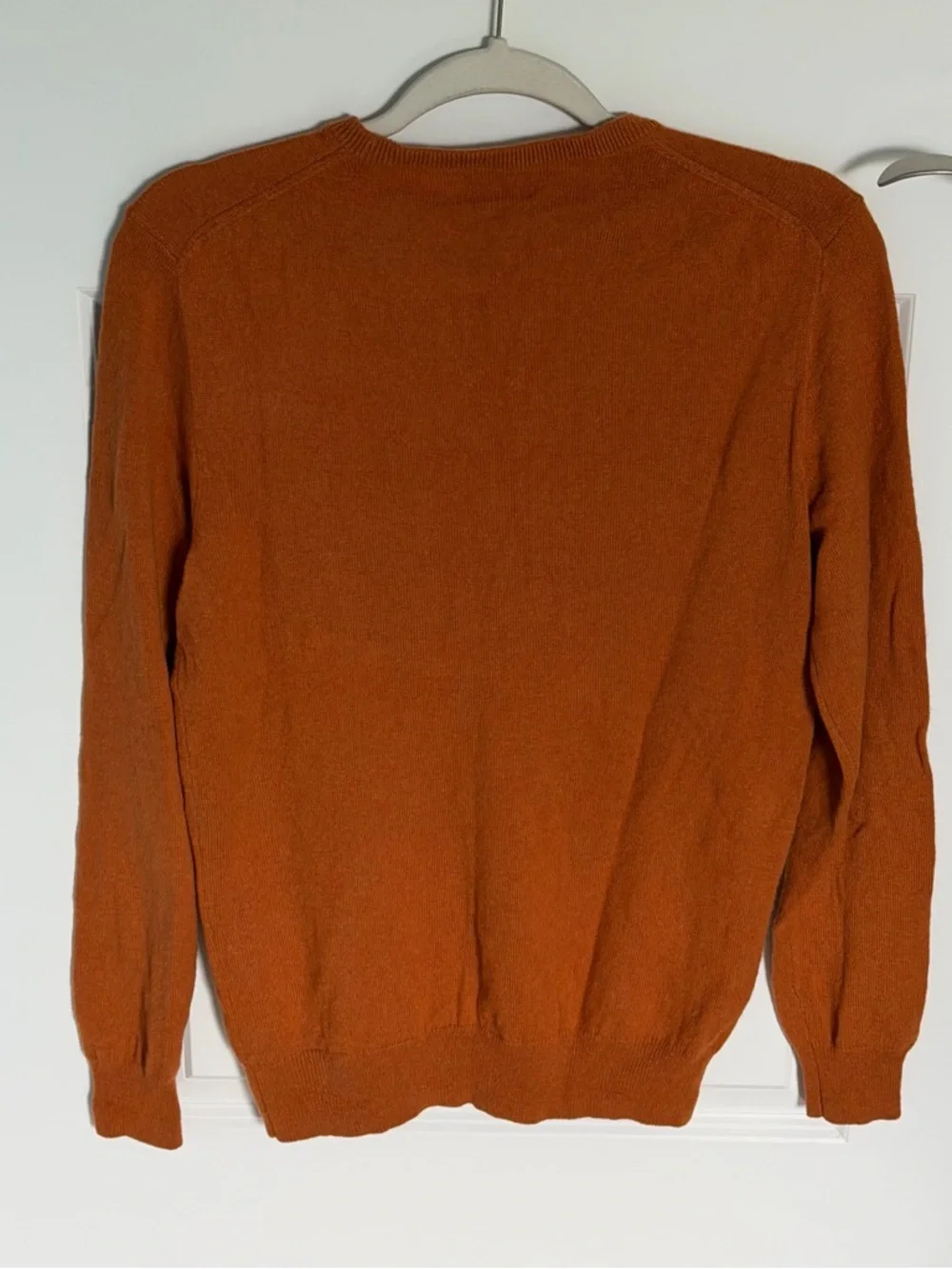 J. Crew Men’s Crewneck Cashmere Sweater in Rust Orange Size Small 54862